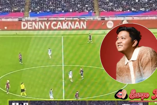 Momen Viral Denny Caknan di Pertandingn Barcelona vs Espanyol Momen Viral Denny Caknan