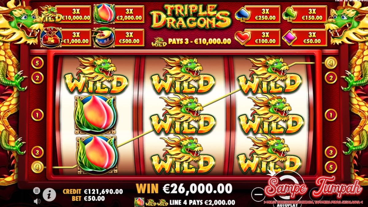 Triple Dragons Seru dengan Slot Pulsa Main Tanpa Ribet!