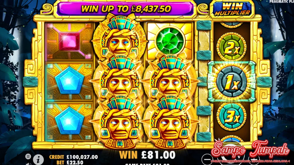 6 Permata Hijau Kuno Aztec Gems Auto Turun